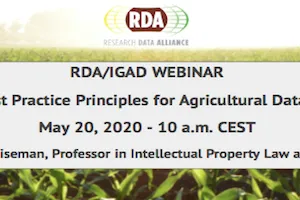 Recording of RDA/IGAD Webinar Series: “Developing Best Practice Principles for Agricultural Data Management”