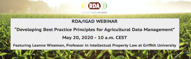 Recording of RDA/IGAD Webinar Series: “Developing Best Practice Principles for Agricultural Data Management”