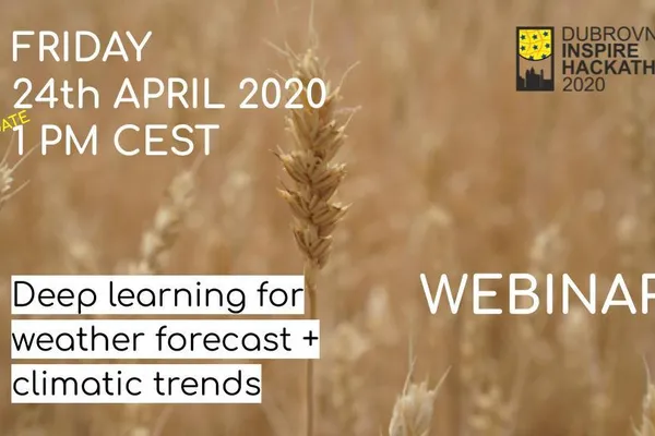 Tomorrow's Webinar: Deep learning for weather forecast + climatic trends