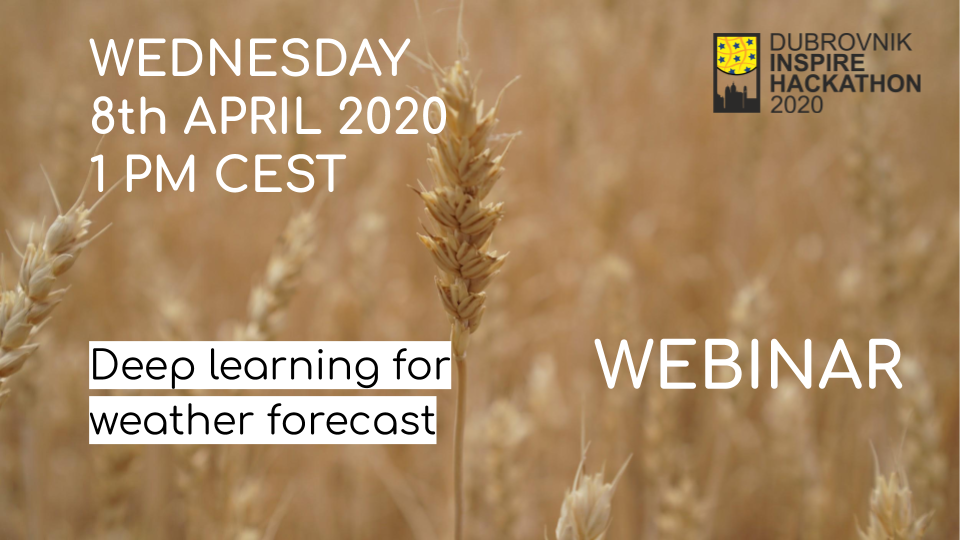 Next Webinar: Deep Learning for Weather Forecast
