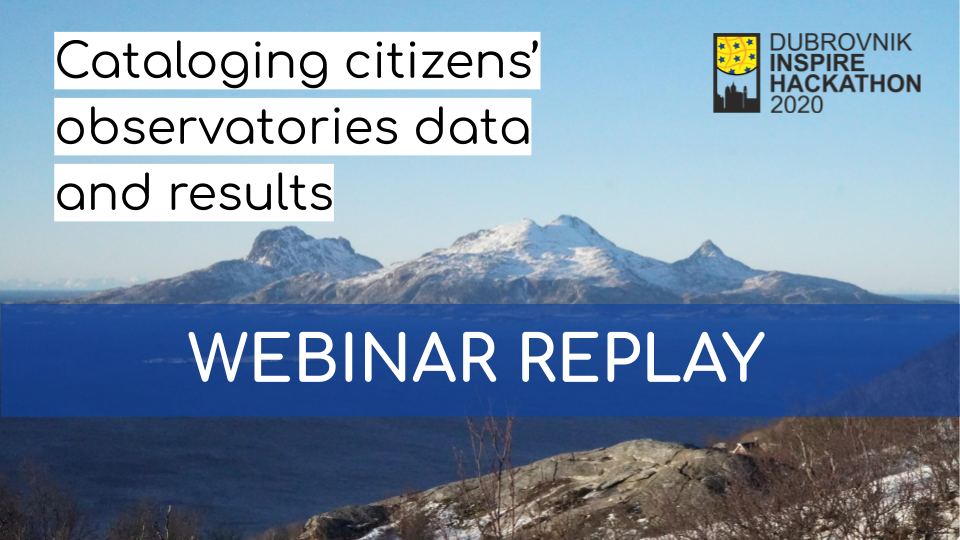 Webinar Recording: Cataloging citizens’ observatories data and results