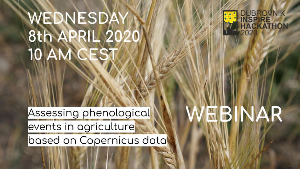 Upcoming Webinar: Assessing phenological events in agriculture based on Copernicus data