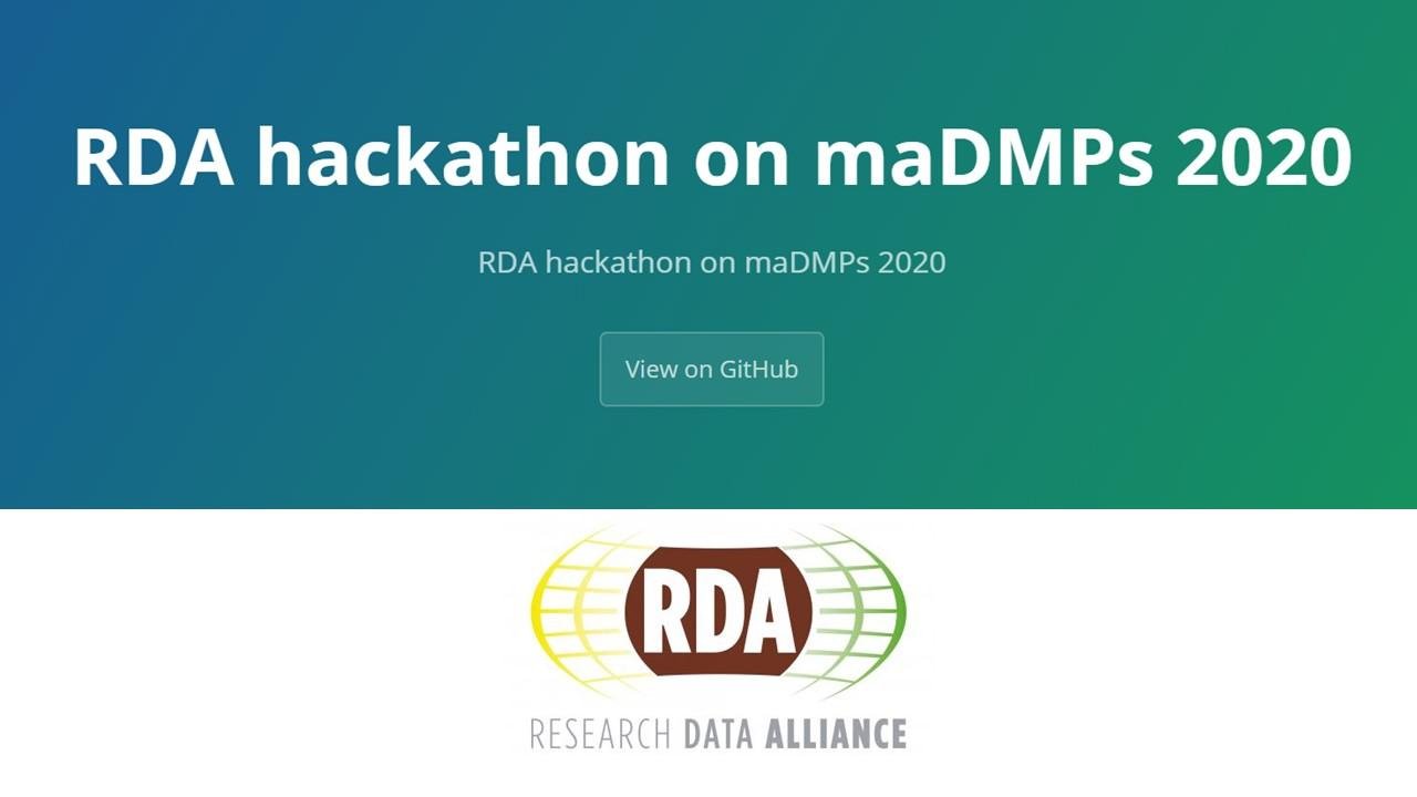RDA Hackathon on maDMPs